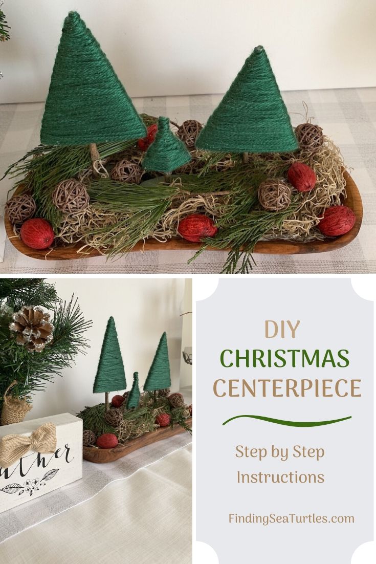 DIY Christmas CENTERPIECE Step by Step Instructions #DIY #DIYChristmasCenterpiece #ChristmasDecor #ChristmasTableTop #DIYChristmasProject #RusticDecor #ChristmasCenterpiece