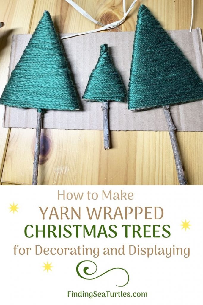How to Make Yarn Wrapped Christmas Trees