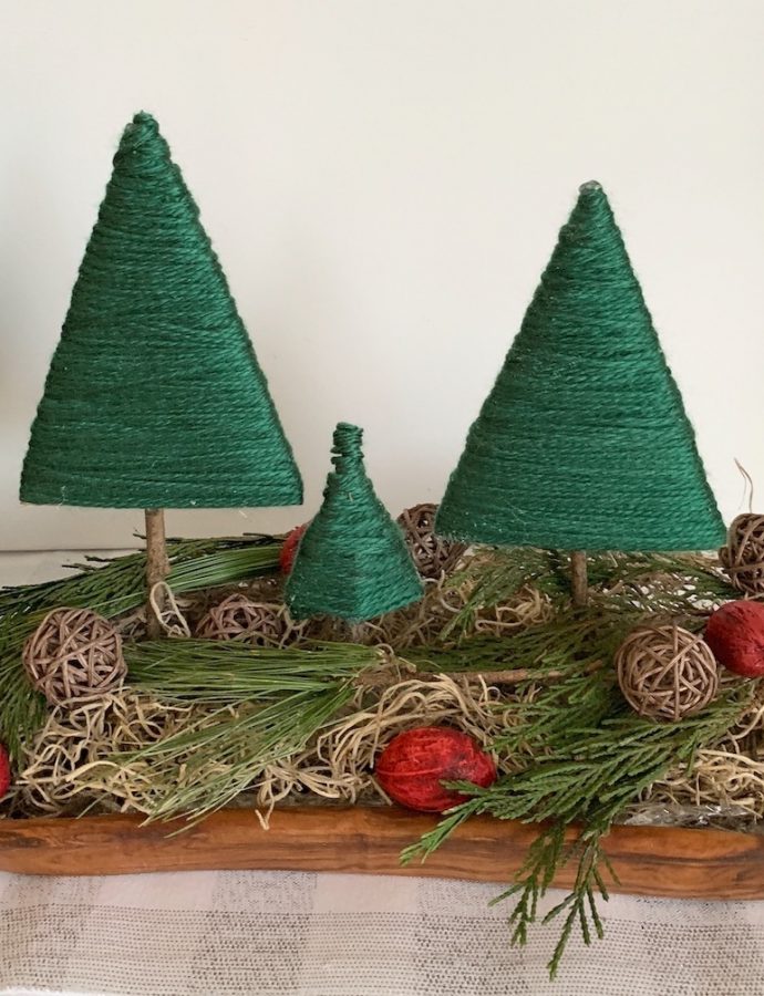 How to Make Yarn Wrapped Christmas Trees