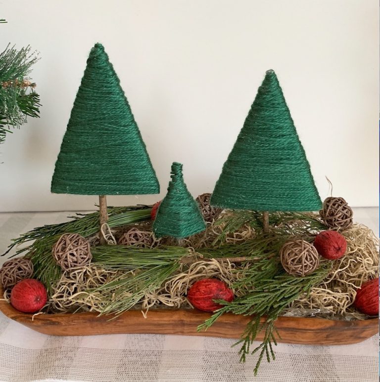 How to Make Yarn Wrapped Christmas Trees