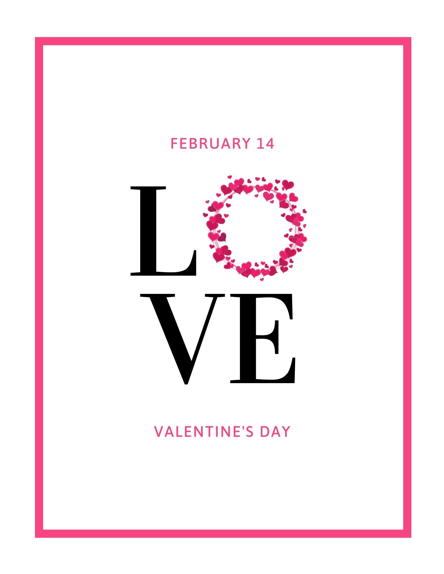 St Valentines Day Free Printable Wall Art