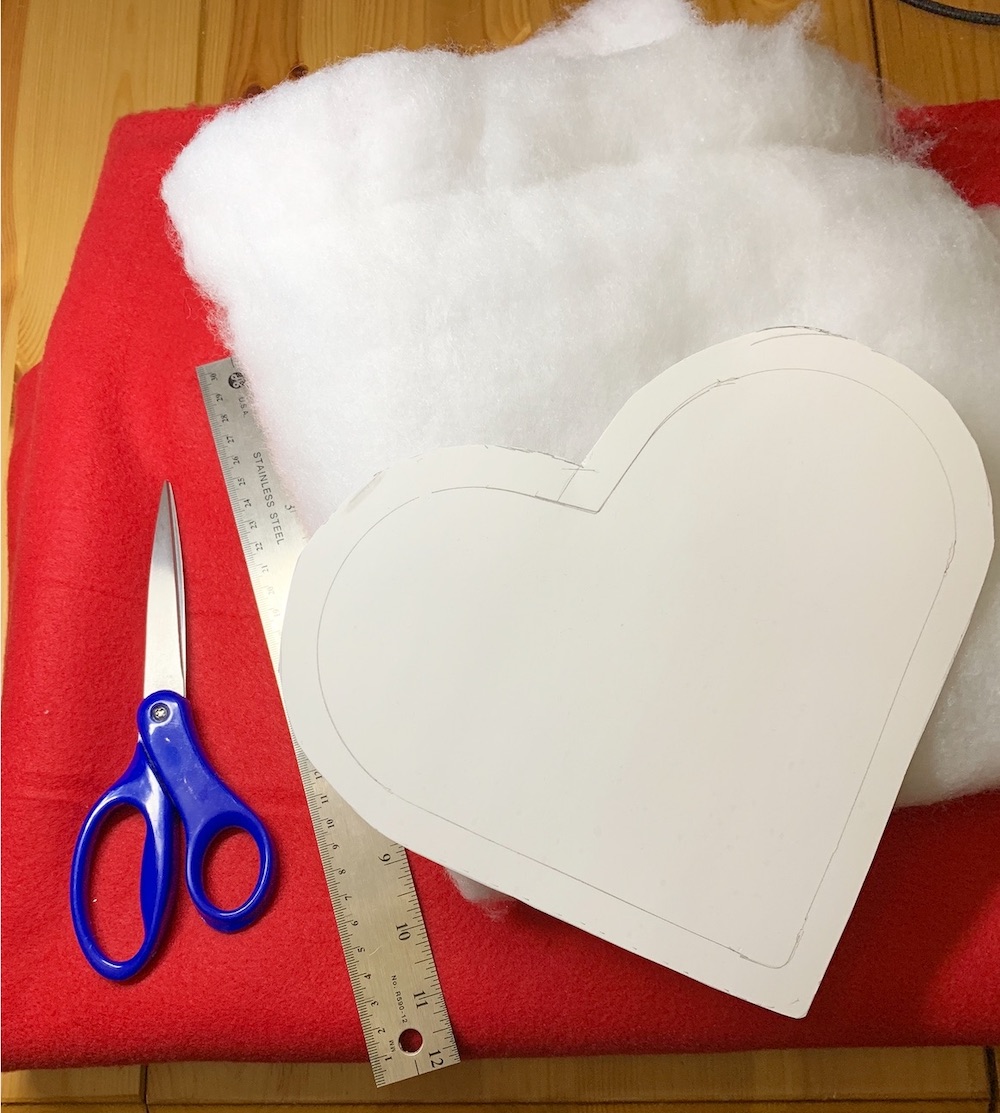 DIY Valentine's Decor Create a Heart Template #ValentinesDay #ValentineHeart #DIY #Decor #DIYDecor #DIYValentineDecor #ValentineHeartwithRosettes #HeartwithRosettes #DIYValentineHeart