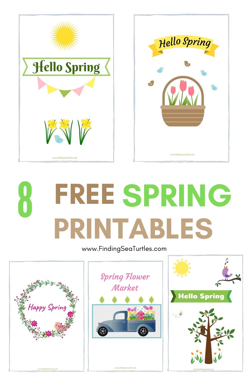 8 Free Spring Printables 2020 #HelloSpring #HelloSpring #HelloSpringPrintables #HelloSpringWallArt #DIY #WallArt #DIYDecor