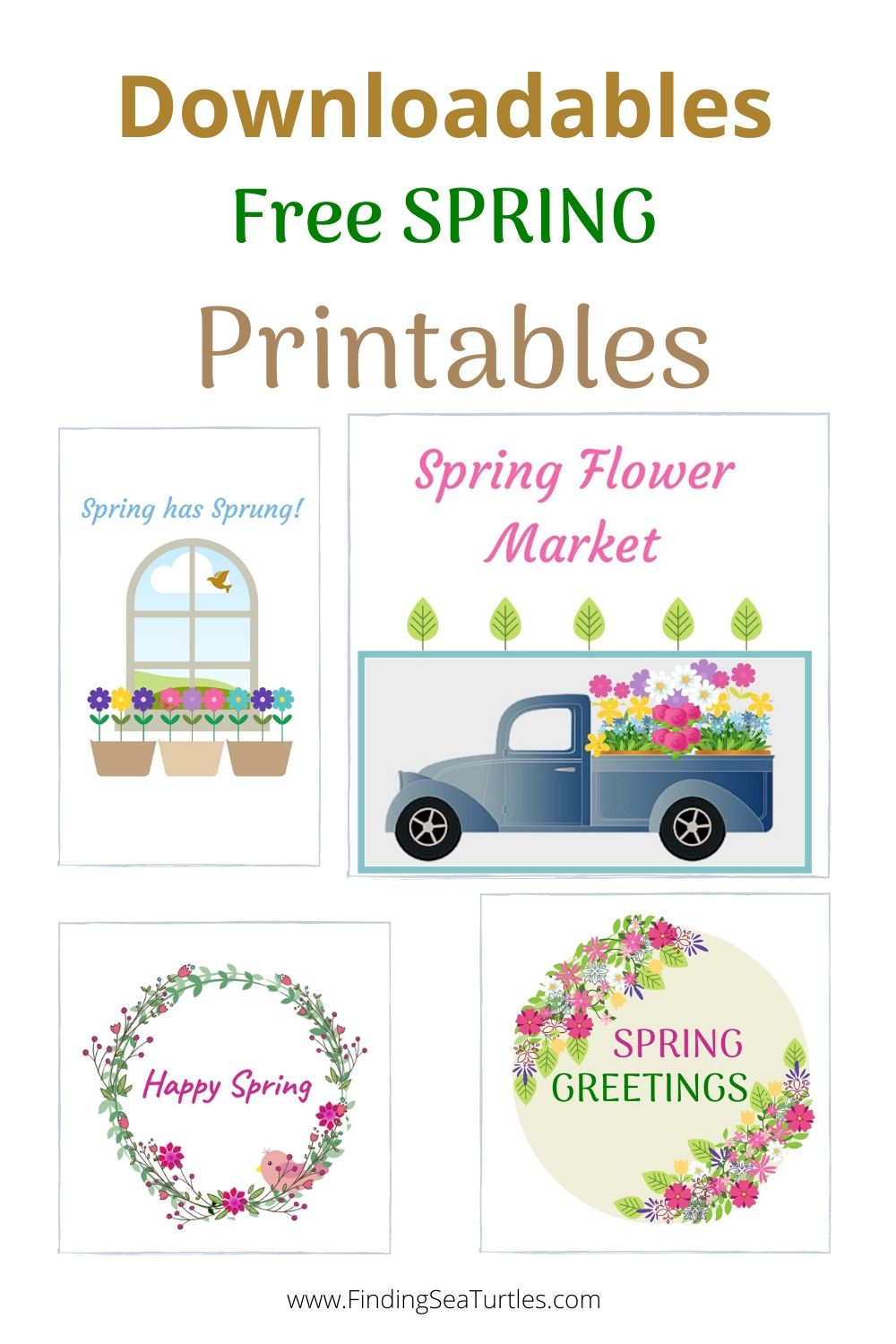 Downloadables Free Spring Printables #HelloSpring #HelloSpring #HelloSpringPrintables #HelloSpringWallArt #DIY #WallArt #DIYDecor