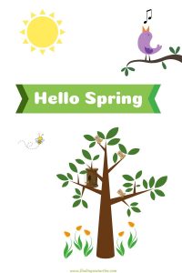 Hello Spring 2020 Springtime Friends #HelloSpring #HelloSpring #HelloSpringPrintables #HelloSpringWallArt #DIY #WallArt #DIYDecor