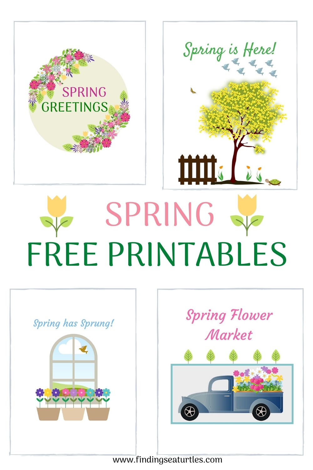 SPRING Free Printables #HelloSpring #HelloSpring #HelloSpringPrintables #HelloSpringWallArt #DIY #WallArt #DIYDecor