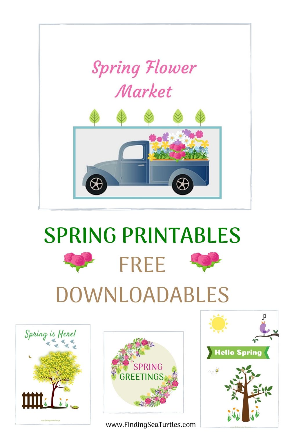 Spring Printables Free Downloadables #HelloSpring #HelloSpring #HelloSpringPrintables #HelloSpringWallArt #DIY #WallArt #DIYDecor