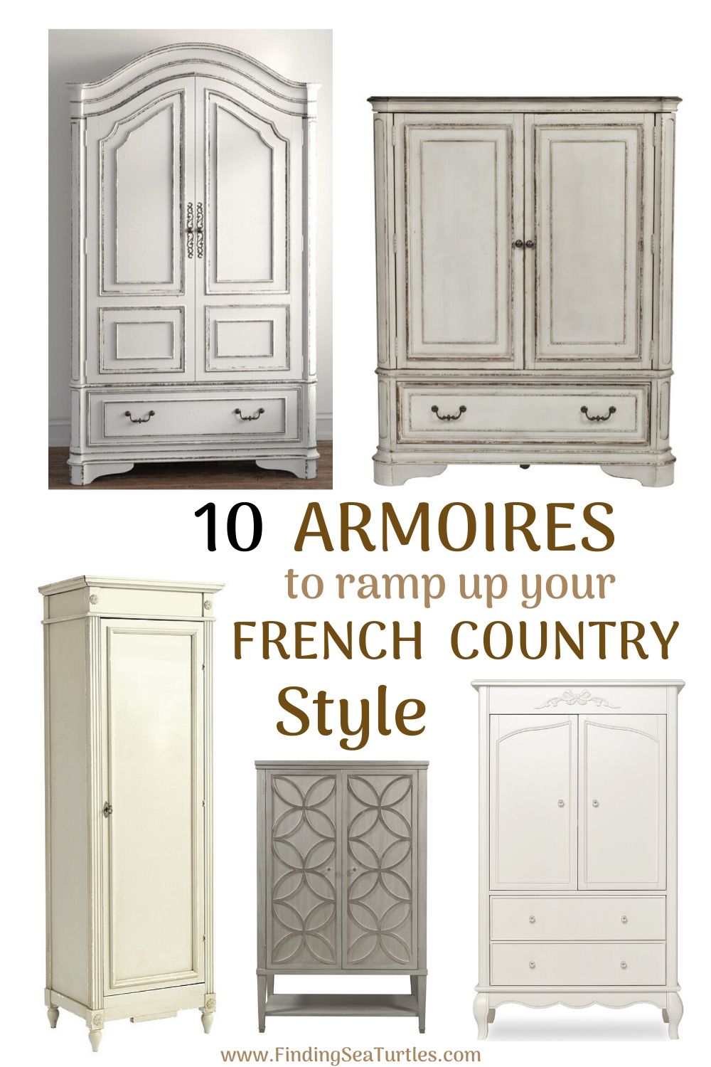 10 French Country Armoires with Neutral Tones