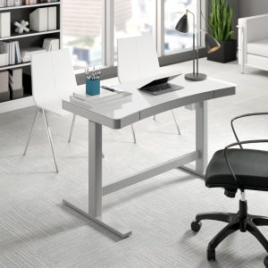 12 Best Home Office Upgrades - Belda Height Adjustable Standing Desk #HomeOffice #HomeOfficeDecor #WorkAtHome #WorkFromHome #HomeOfficeTools #HomeOfficeUpgrades #GirlBoss #GirlBossDecor #WorkAtHomeMom 