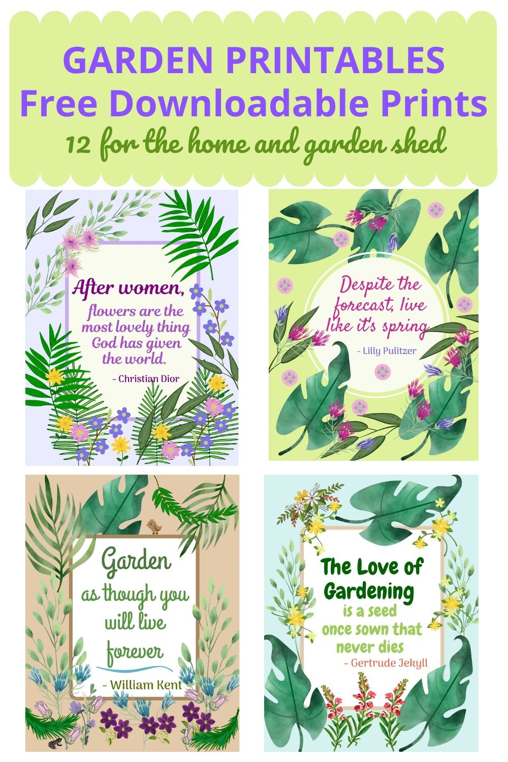 Gardening Free Printable Wall Art
