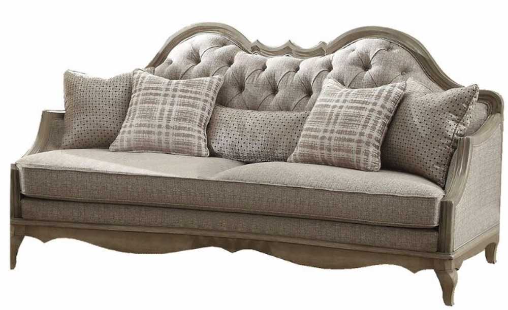 French Country Sofas Lambdin Wooden Sofa #FrenchCountry #FrenchCountryDecor #Decor #CountryStyleDecor #FrenchCountrySofas #FrenchDecor #Sofas