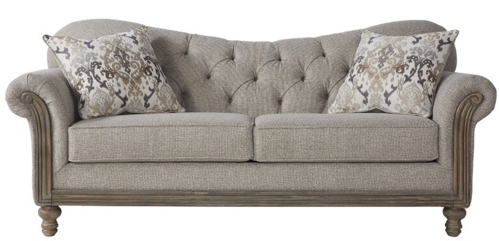 12 Charming French Country Sofas   Larrick Fabric Tufted Standard Sofa 