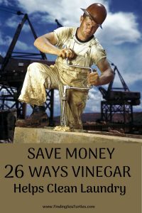 Save Money 26 Ways Vinegar Helps Clean Laundry #Laundry #WashingClothes #CleanClothes #Vinegar #CleaningwithVinegar #SaveMoney #SaveTime #FrugalLiving #FrugalHome 