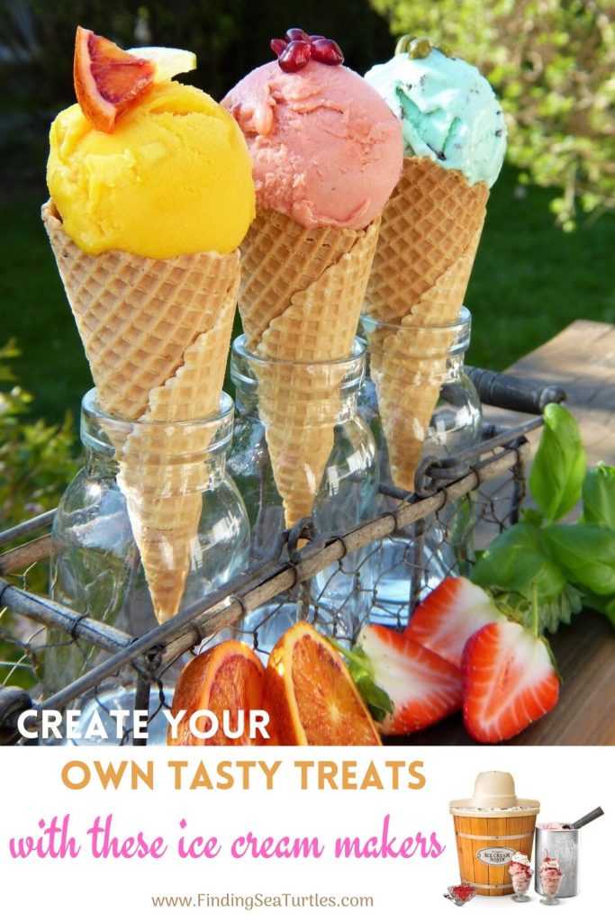 Create your own tasty treats with these ice cream makers #IceCream #Dessert #DIY #HomeMade #HomeMadeIceCream #SummerDesserts #SummerPicnics #SummerFun 