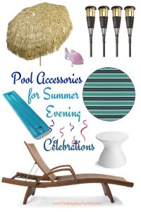 Pool Accessories for Summer Evening Celebrations #Pool #SummerPool #PoolFun #PoolDecor #PoolAccessories #SummerFun #Relax #DailySwim #PoolParty