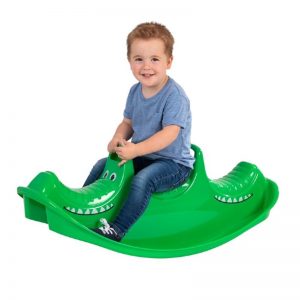 Backyard Toddler Toys: Crocodile Rocker #backyard #toddler #toys #OutDoorPlay #SummerFun #SummerPlaytime