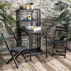 Best Outdoor Bistro Sets: Griffen Balcony Dining Cabinet #OutDoorFurniture #Patio #OutDoorLiving #OutDoorSpaces #PatioDining #Deck #Balcony 