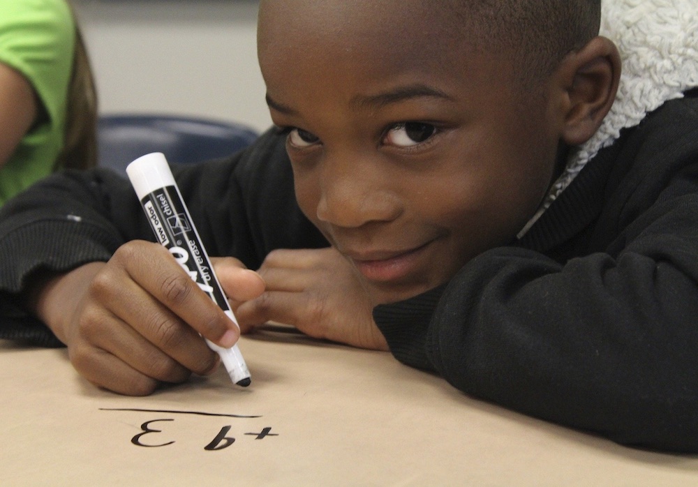 Young Boy and his Math Homework #KidsDesk #StudyAtHome #Decor #HomeSchool #Homework