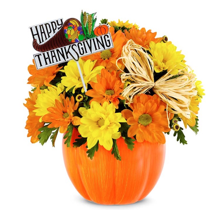 Best Online Thanksgiving Flowers Happy Thanksgiving Daisy Pumpkin Patch #FreshFlowers #flowerdelivery #bouquets #OnlineFlowers #FlowersOnline #AutumnFlowers #FallFlowers #ThanksgivingFlowers