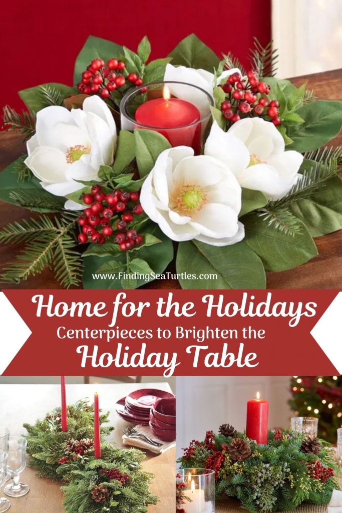 Fresh Christmas Centerpieces Home for the Holidays Centerpieces to Brighten the Holiday Table #FreshFlowers #flowerdelivery #Centerpiece #OnlineFlowers #FlowersOnline #ChristmasCenterpieces #ChristmasTableCenterpiece #ChristmasFlowers