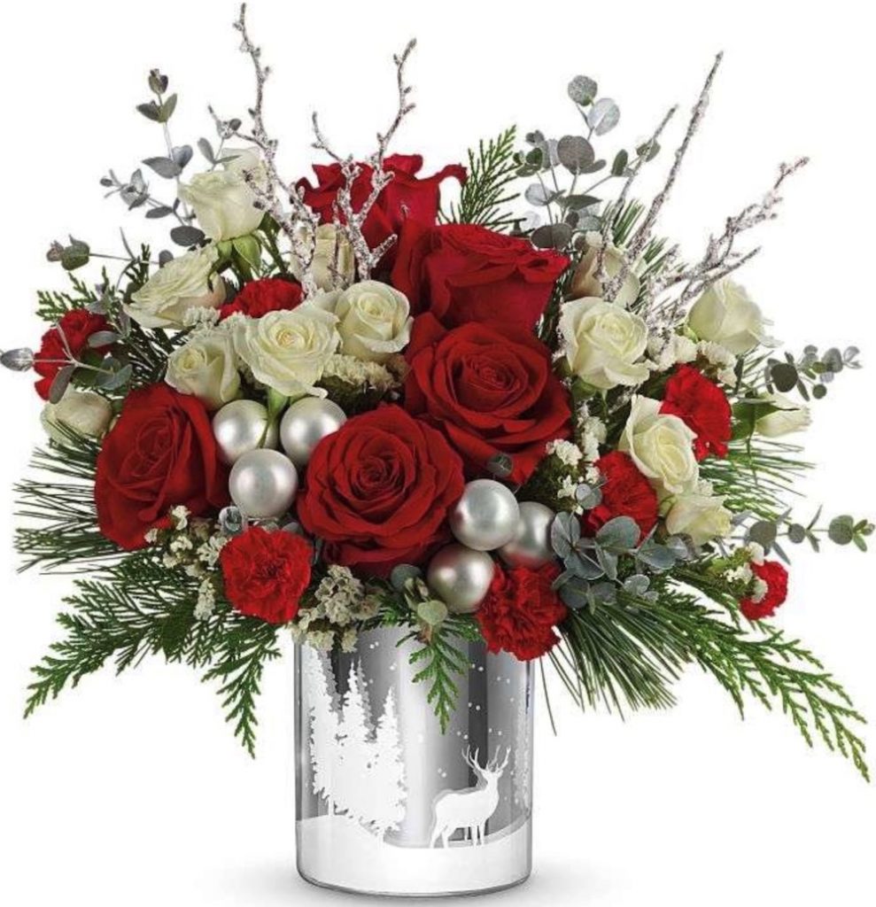 Best Online Christmas Flowers Wintry Wishes Bouquet by Kremp Florist #FreshFlowers #FlowerDelivery #bouquets #OnlineFlowers #FlowersOnline #Christmas #ChristmasFlowers #FestiveFlowers