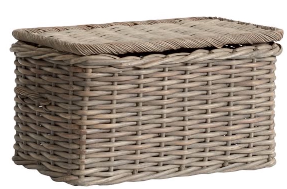 Stay Organized Aubrey Handwoven Basket Gray #Storage #StorageBins #ClothingStorage #ClosetStorage #Organization #TidyHome 