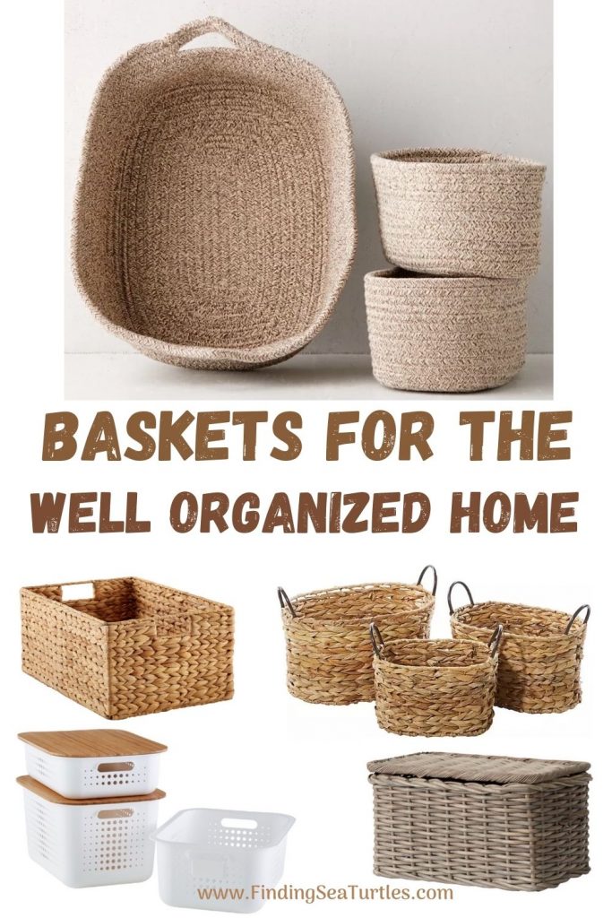 Basket Storage Baskets for the Well Organized Home #Storage #StorageBins #ClothingStorage #ClosetStorage #Organization #TidyHome