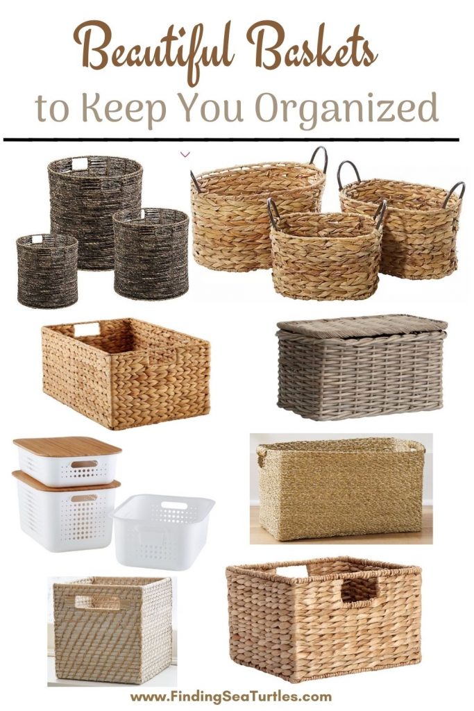 Beautiful Baskets to Keep You Organized #Storage #StorageBins #ClothingStorage #ClosetStorage #Organization #TidyHome