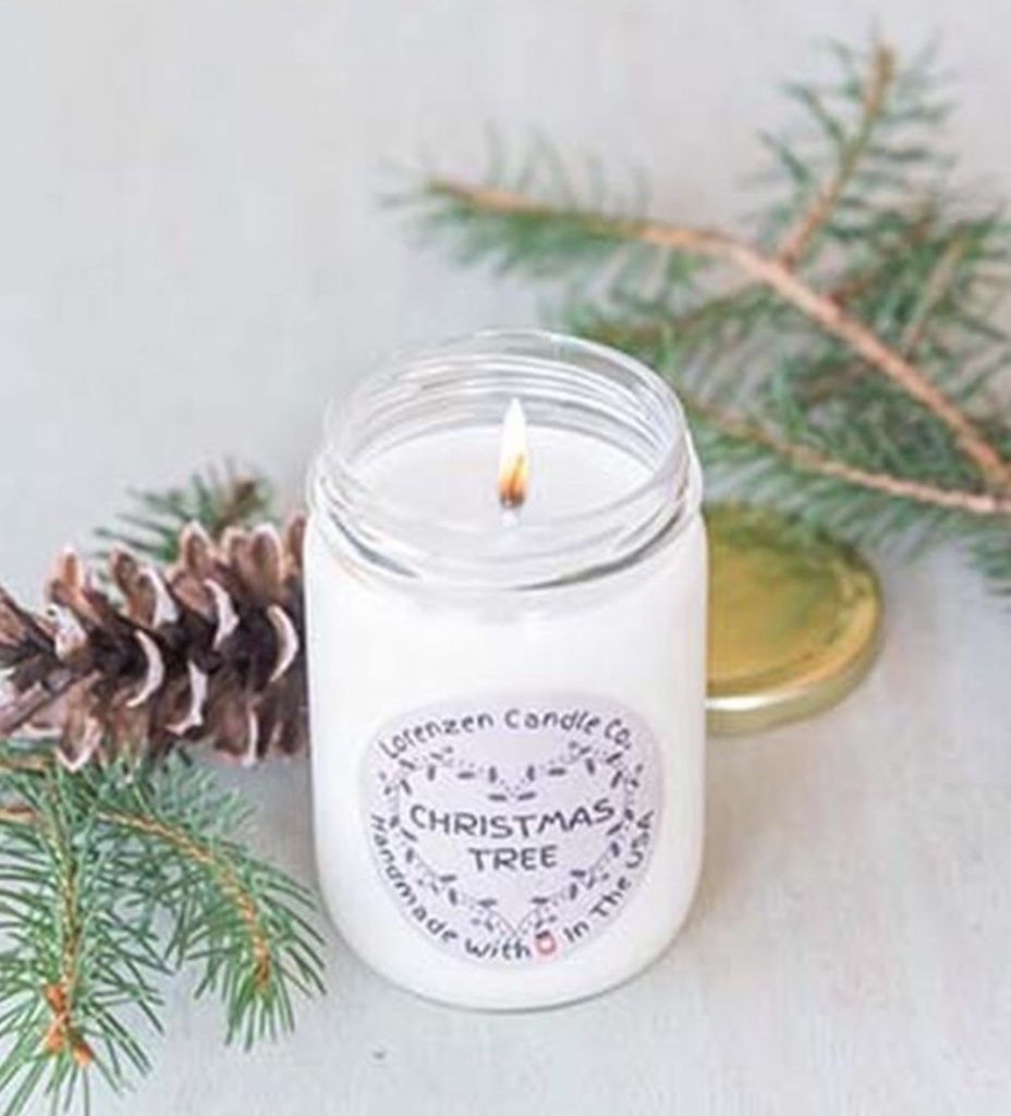 Holiday Lights Handmade Christmas Tree Candle #ChristmasCandles #CandlesForTheHome #FragrantHome #ChristmasFragrances #HolidayFragrances 