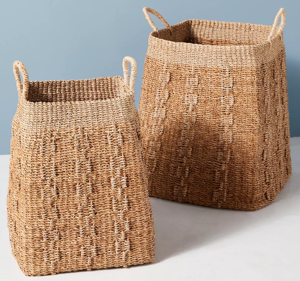 Tote Baskets Lark Handwoven Baskets #Storage #Baskets #BasketStorage #ToteBaskets #HomeStorage #Organization #ATidyHome