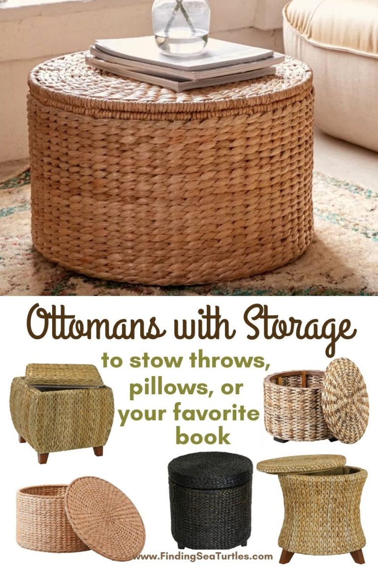 12 Rattan Ottomans with Storage