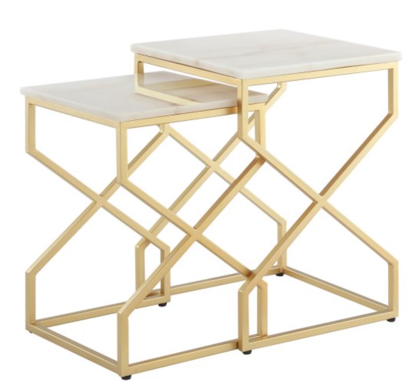 Small Space Living Raquel End Table #NestingTables #SmallTables #SideTables #SmallSpaces #SmallSpaceLiving