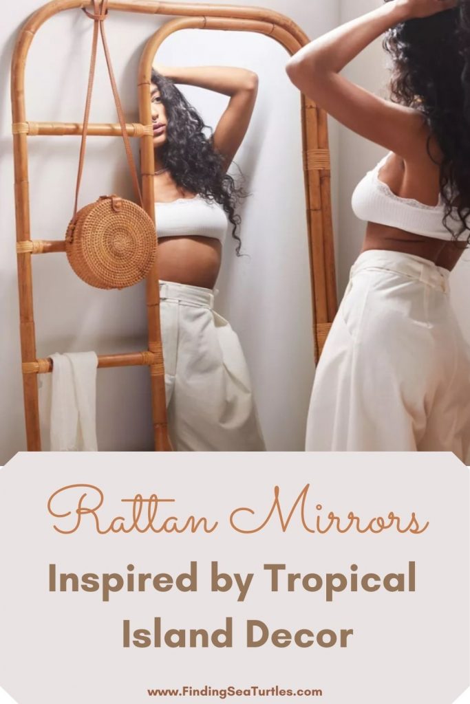 Beach Home Decor Rattan Mirrors Inspired by Tropical Island Decor #Mirrors #Coastal #RattanMirrors #BeachHome #CoastalDecor #CoastalFurniture #Seaside #Tropical #Island