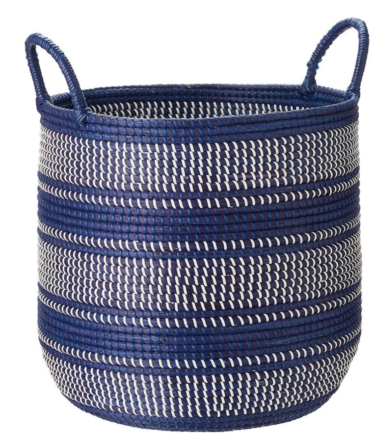 Tote Baskets Round Seagrass Bin with Handles #Storage #Baskets #BasketStorage #ToteBaskets #HomeStorage #Organization #ATidyHome