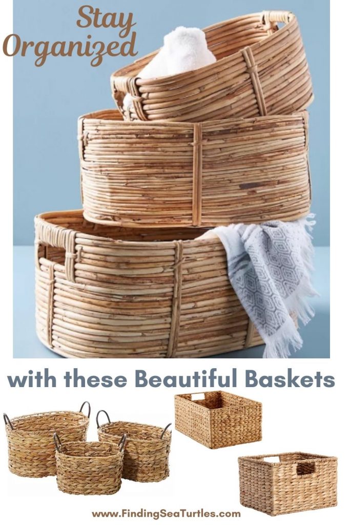 Stay Organized with these Beautiful Baskets #Storage #StorageBins #ClothingStorage #ClosetStorage #Organization #TidyHome