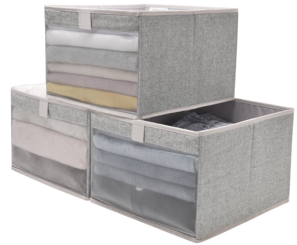 Basket Storage for the Home Storage Fabric Bin set #Storage #StorageBins #ClothingStorage #ClosetStorage #Organization #TidyHome