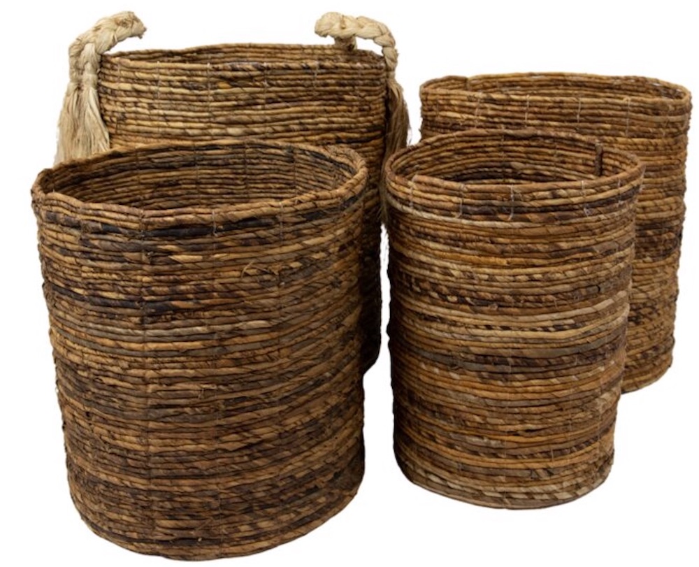 Tote Baskets Wicker Basket Set #Storage #Baskets #BasketStorage #ToteBaskets #HomeStorage #Organization #ATidyHome