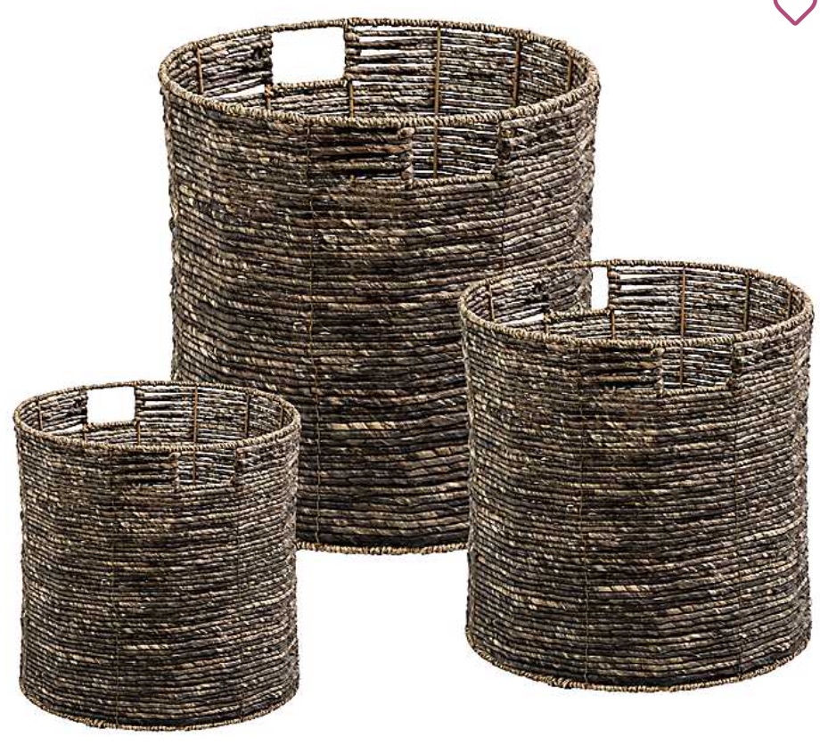 The Well-Kept Home Woven Nesting Baskets with Handles #Storage #StorageBins #ClothingStorage #ClosetStorage #Organization #TidyHome