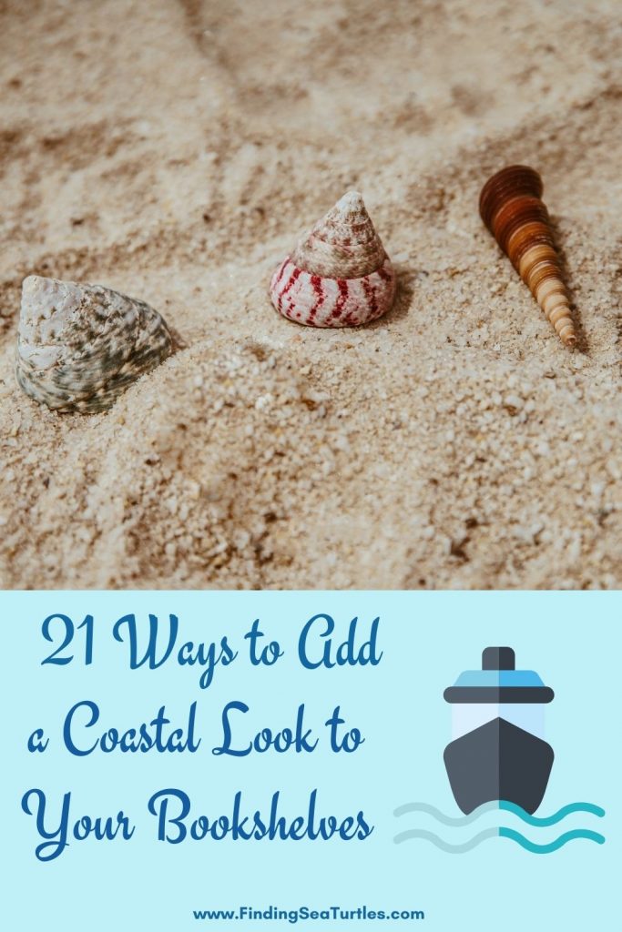 21 Ways to Add a Coastal Look to your Bookshelves #Coastal #CoastalDecor #Bookshelves #ShelfDecor #BeachHouse #BeachHome #LakeHouse #CoastalDecor #SeasideDecor #IslandDecor #TropicalIslandDecor 