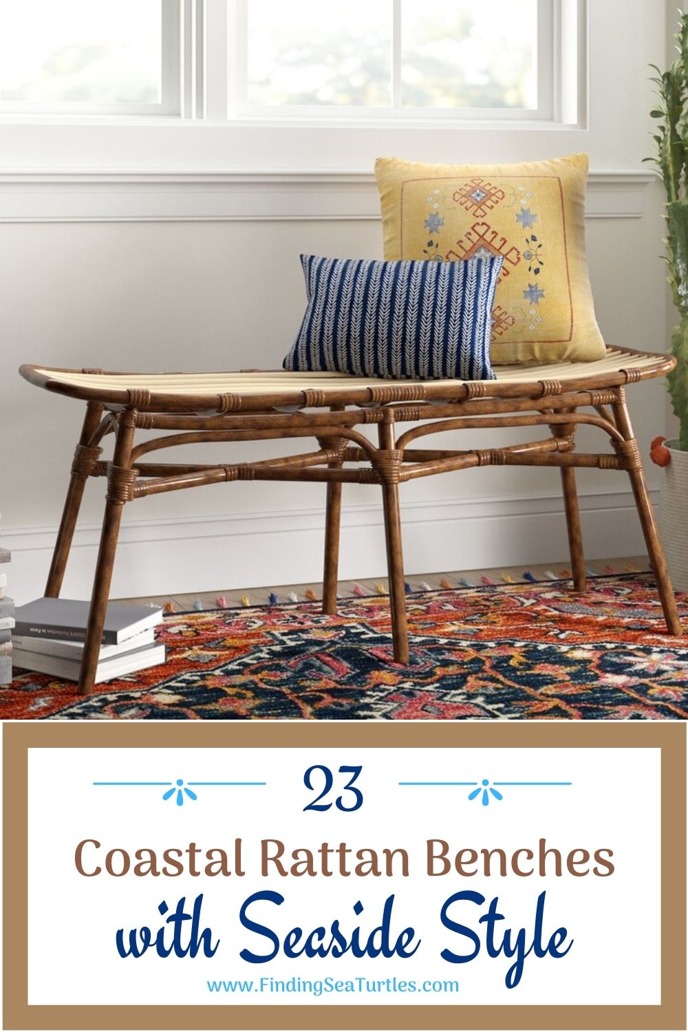 23 Coastal Rattan Benches for your Beach House