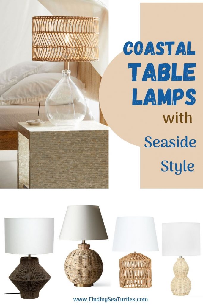 Coastal Table Lamps with Seaside Style #Lamps #TableLamps #BeachHome #CoastalDecor #SeasideDecor #IslandDecor #TropicalIslandDecor #BeachHomeDecor #LivingRoom #Bedroom