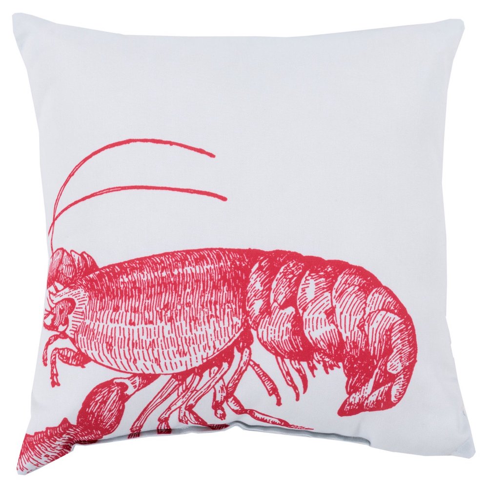 Seaside Decor Lovely Lobster Pillow #Pillows #ThrowPillows #BeachHome #CoastalDecor #SeasideDecor #IslandDecor #TropicalIslandDecor #BeachHomeDecor