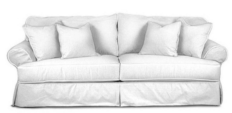 white leather coastal sofa