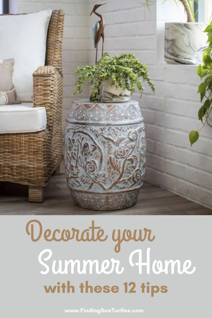 Decorate your Summer Home with these 12 tips #Coastal #CoastalDecorTips #BeachHouse #BeachHome #LakeHouse #CoastalDecor #SeasideDecor #IslandDecor #TropicalIslandDecor 