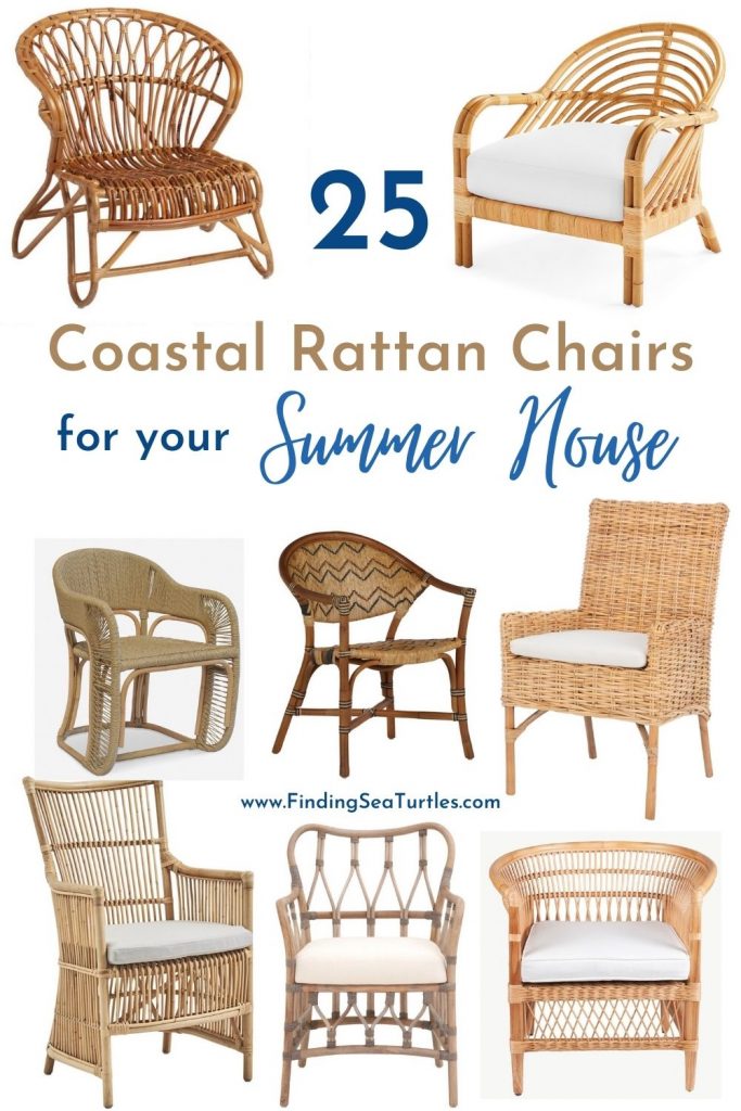 25 Coastal Rattan Chairs for your Summer House #RattanChairs #AccentChairs #CoastalAccentChairs #Coastal #LivingRoom #Bedroom #HomeDecor #BeachHouse #SummerHouse #LakeHouse #CoastalHome