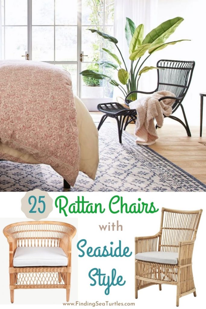 25 Rattan Chairs with Seaside Style #RattanChairs #AccentChairs #CoastalAccentChairs #Coastal #LivingRoom #Bedroom #HomeDecor #BeachHouse #SummerHouse #LakeHouse #CoastalHome