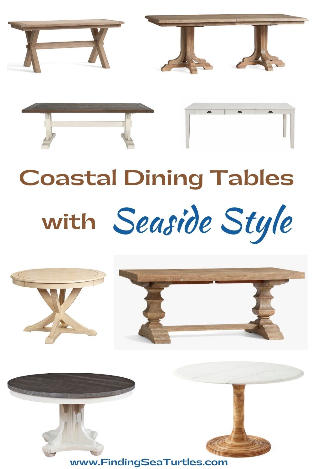 Coastal Dining Tables With Seaside Style 