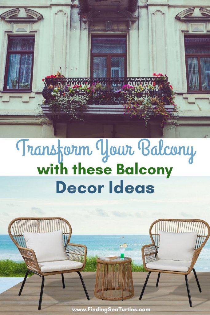 Transform Your Balcony with these Balcony Decor Ideas #Balcony #BalconyDecor #BalconyDecorIdeas #CoastalBalcony #HomeDecor #AtHomeontheBalcony #HomeDecorTips #BalconyHome 