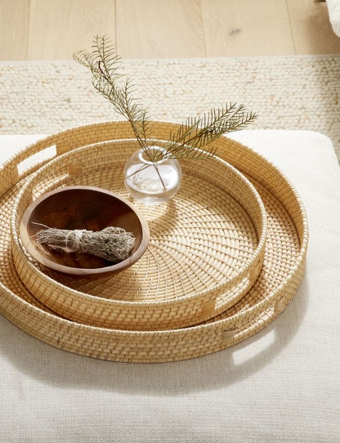 27 Coastal Rattan Trays for Home Decor