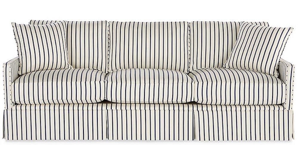 Blue and White Stripes Styling Ideas Auburn Sofa Sofas, Blue and White Stripes, Coastal Decor, Beach House, Inspiration